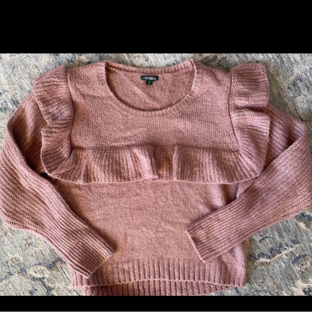 Ruffle Pink Sweater